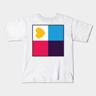 Poly Pride Flag - Minimalist Kids T-Shirt